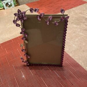 Purple Gemstone Decorated Photo Frame